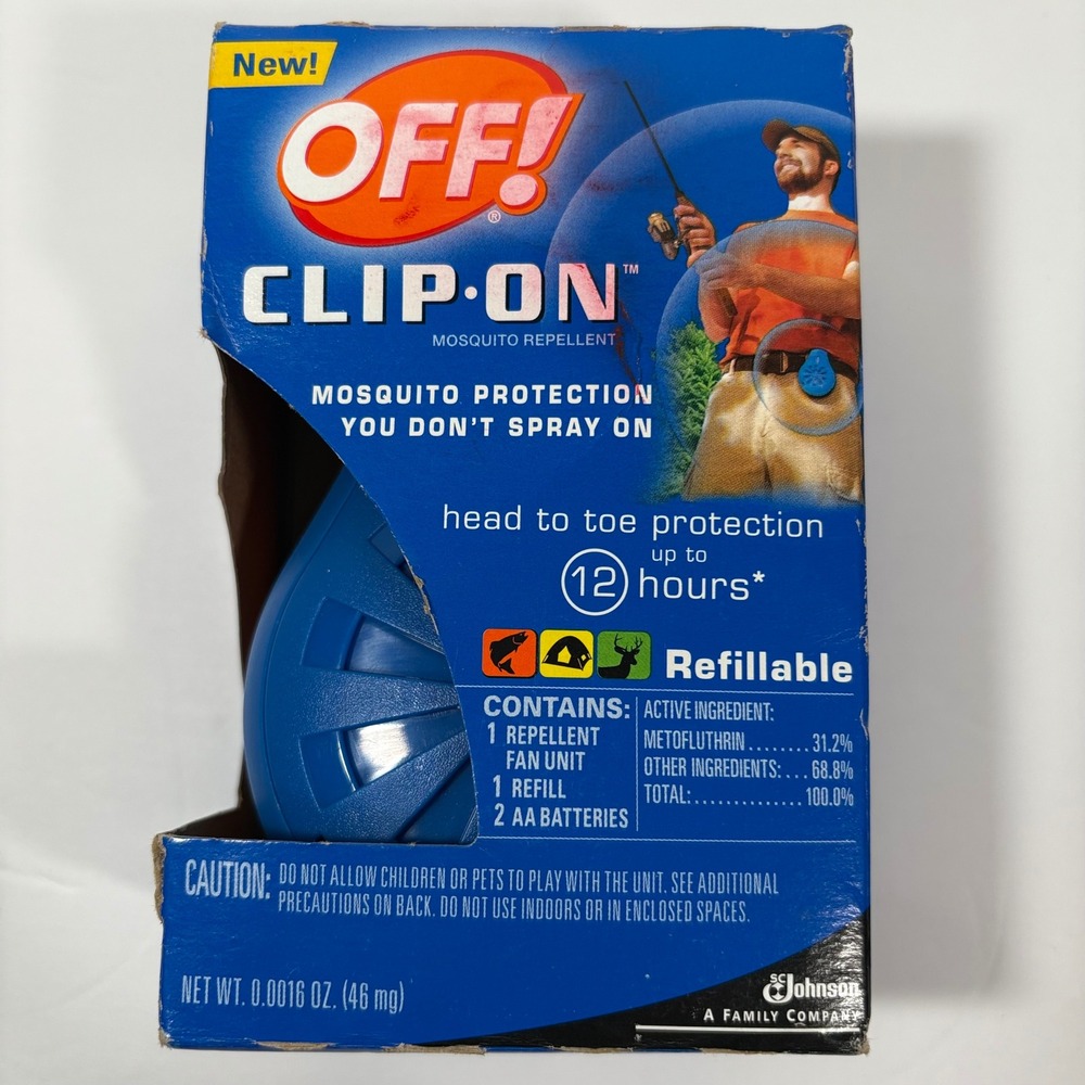 OFF CLIP ON Mosquito Repellent Personal Fan Unit Refill AA Batteries